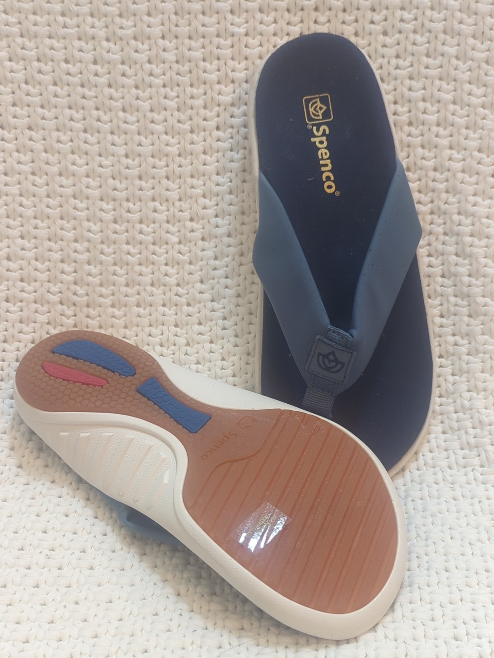 Spenco Women's Navy Blue Supportive Flip-Flop Sandals